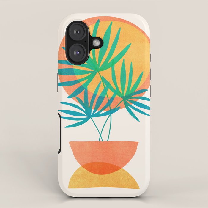 Summer Eclipse Mid Century Abstract Shapes iPhone Case Gallery Image 1