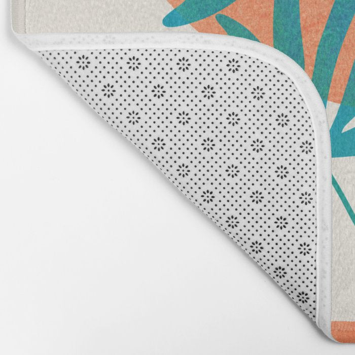 Summer Eclipse Mid Century Abstract Shapes Bath Mat Gallery Image 2