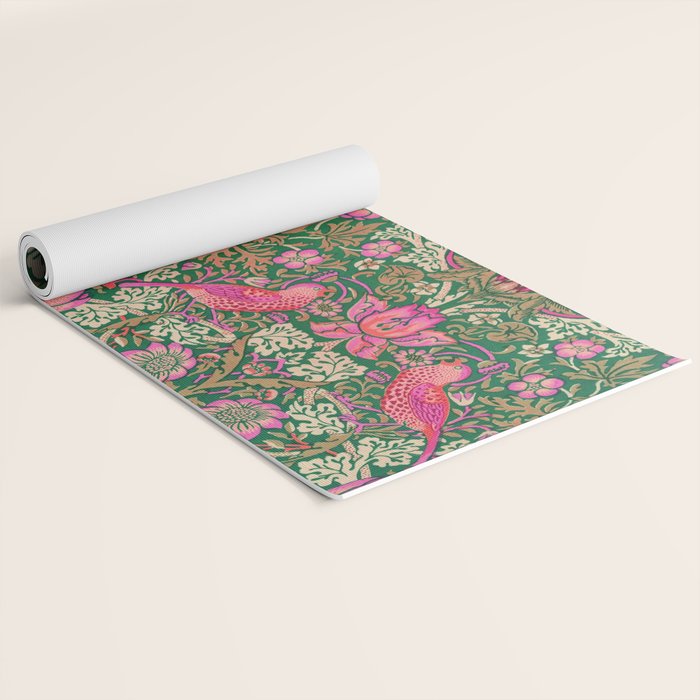 William Morris "Strawberry Thief" 7. Yoga Mat Gallery Image 2