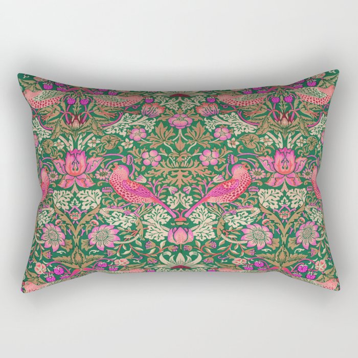 William Morris "Strawberry Thief" 7. Rectangular Pillow Gallery Image 1