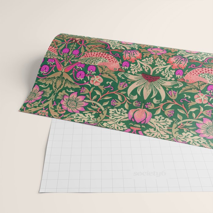 William Morris "Strawberry Thief" 7. Wrapping Paper Gallery Image 2