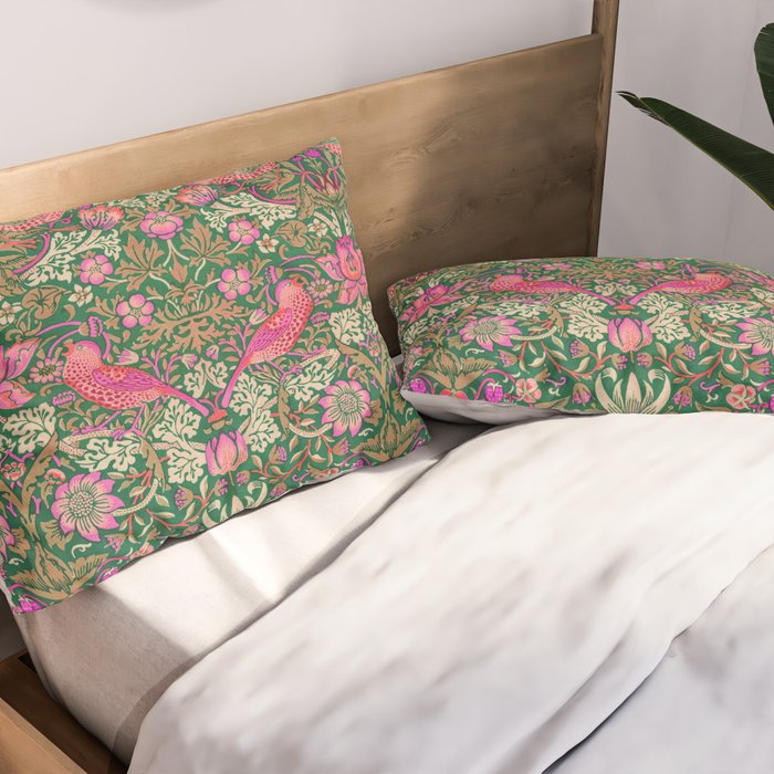 William Morris "Strawberry Thief" 7. Pillow Sham Gallery Image 2