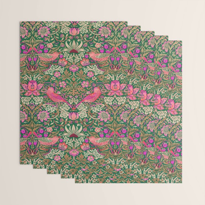 William Morris "Strawberry Thief" 7. Wrapping Paper Gallery Image 3
