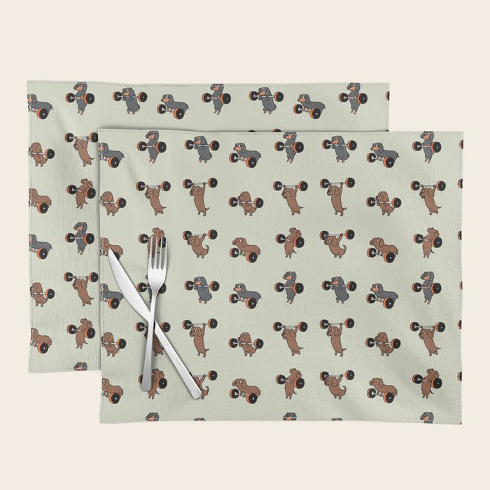 Olympic Lifting Dachshund Placemat Gallery Image 1