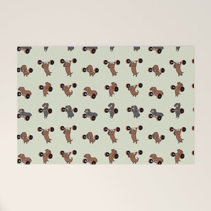 Olympic Lifting Dachshund Welcome Mat Gallery Image 1