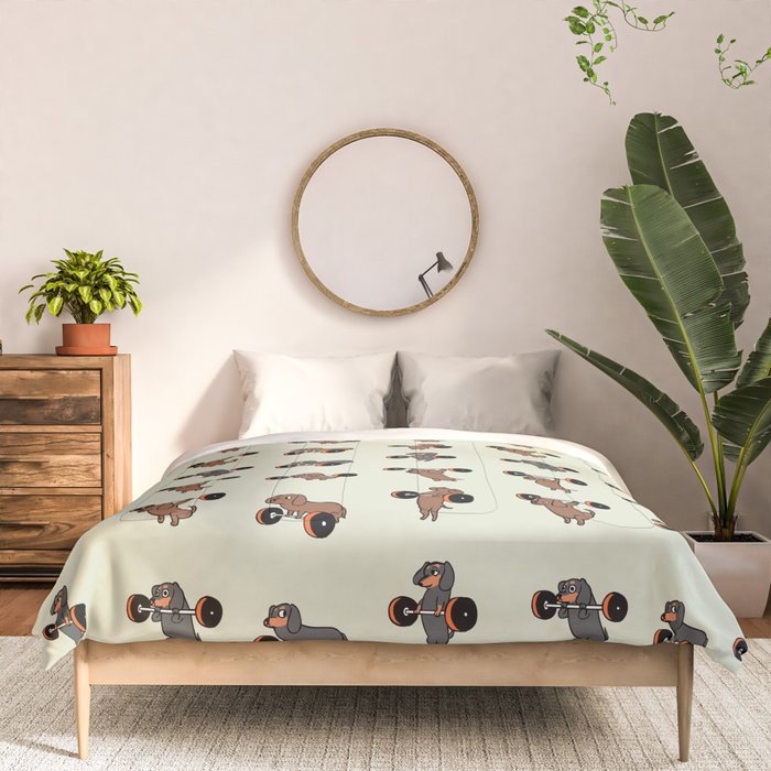 Olympic Lifting Dachshund Comforter Gallery Image 3