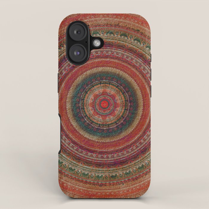 Earth Tone Colored Mandala iPhone Case Gallery Image 1