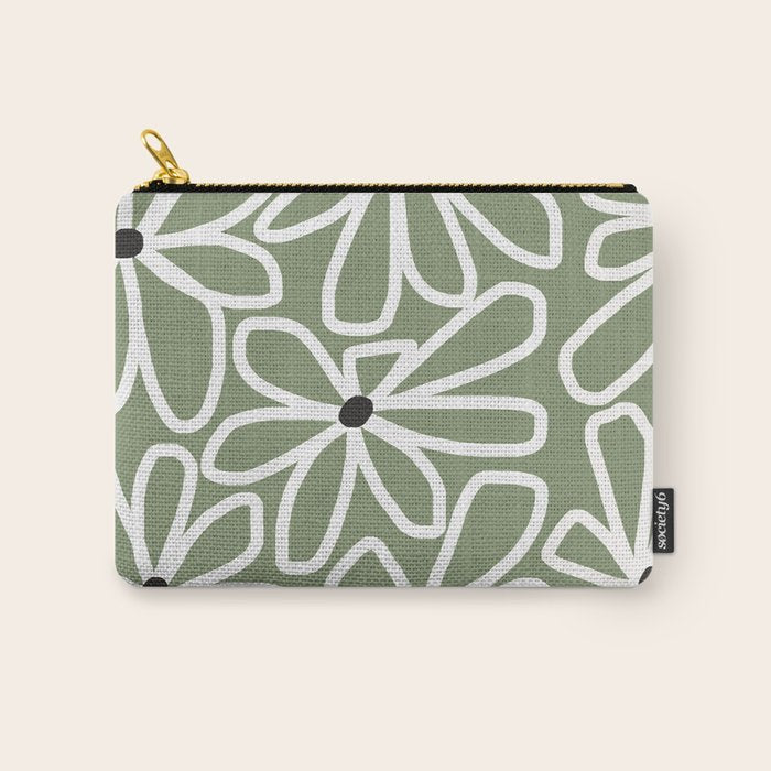 Daisy chain - sage Carry All Pouch Gallery Image 1