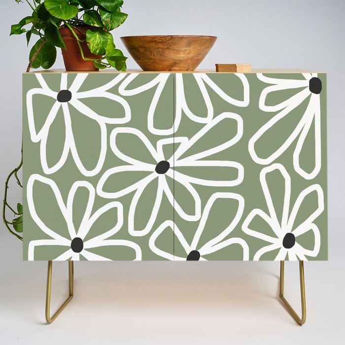 Daisy chain - sage Credenza Gallery Image 1