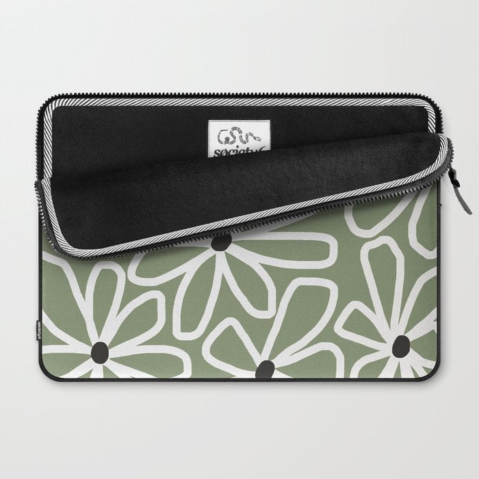 Daisy chain - sage Laptop Sleeve Gallery Image 2