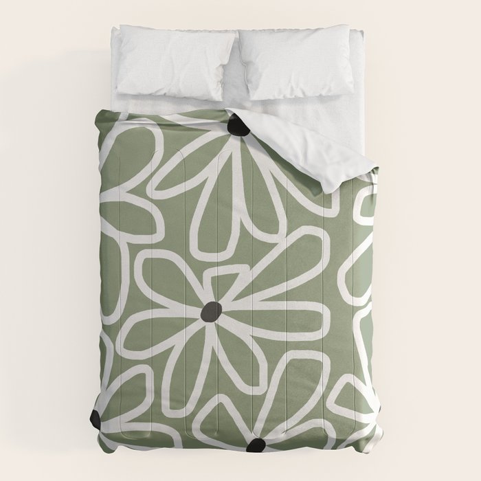 Daisy chain - sage Comforter Gallery Image 6