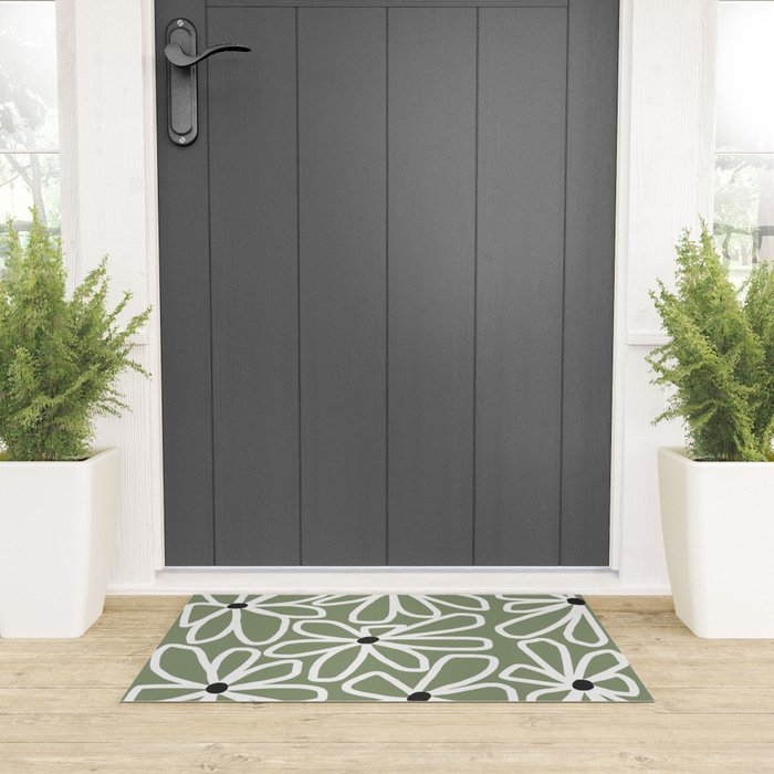 Daisy chain - sage Welcome Mat Gallery Image 3