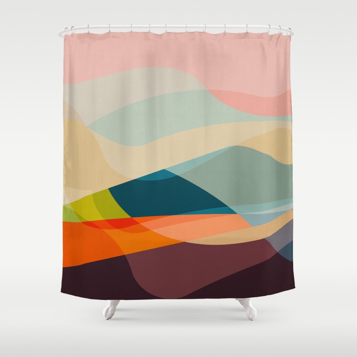 abstract shapes 2 Shower Curtain Gallery Image 1