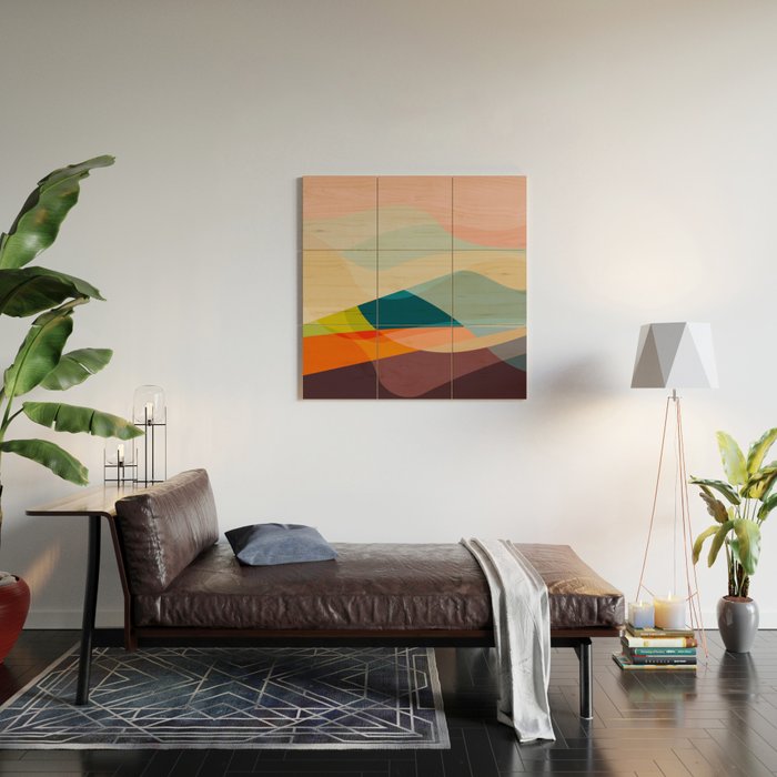 abstract shapes 2 Wood Wall Art Gallery Image 2