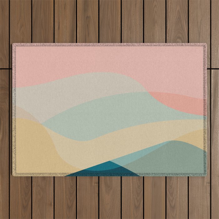 abstract shapes 2 Outdoor Rug Gallery Image 1