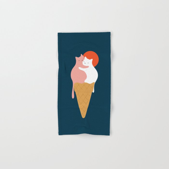 Cat Landscape 145: Strawberry & Vanilla Bath Towel Gallery Image 1