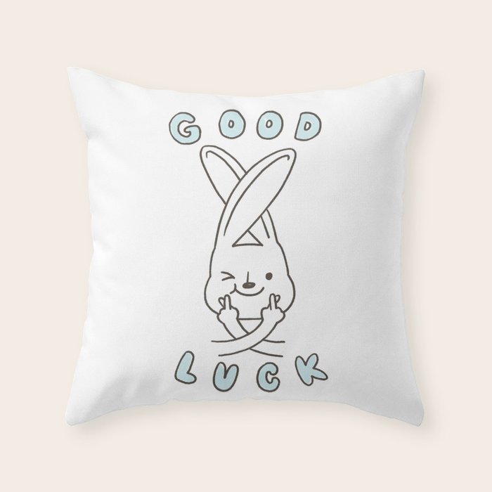 Finger Crossed, Good Luck Throw Pillow Gallery Image 1