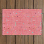 Cactus Silk Pattern in Pink Outdoor Rug Gallery Image 1