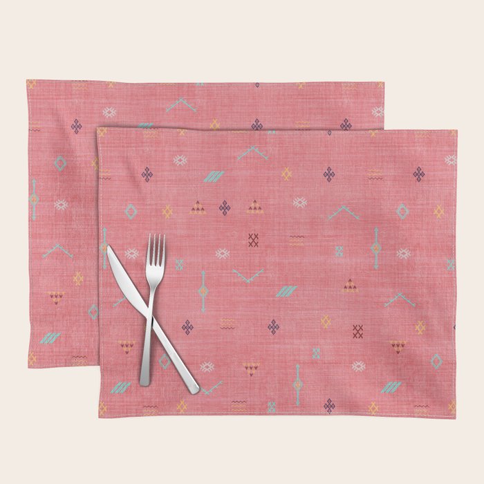 Cactus Silk Pattern in Pink Placemat Gallery Image 1