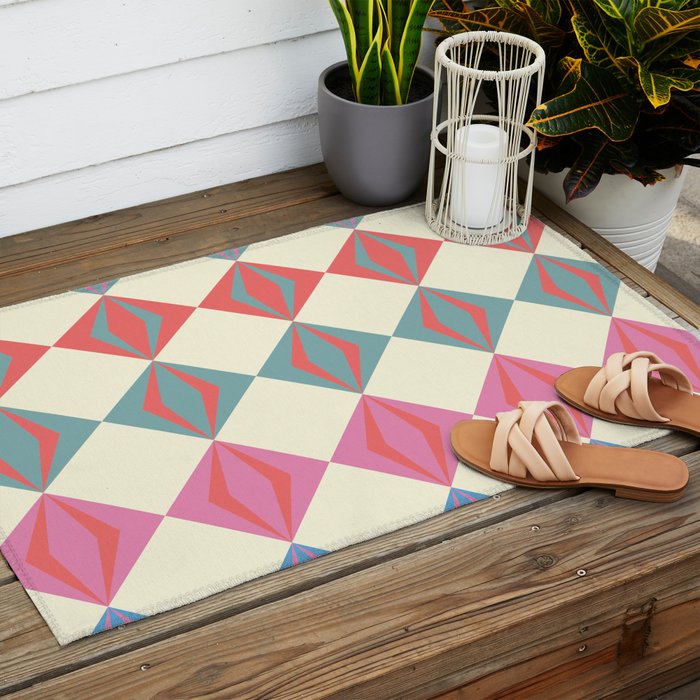 Colorful Geometrics Outdoor Rug Gallery Image 2