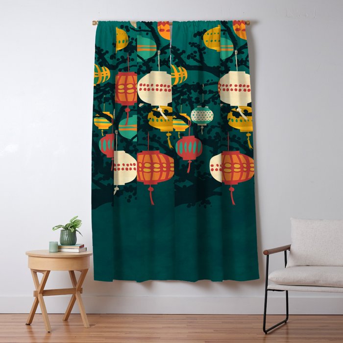Lanterns Window Curtain Gallery Image 1
