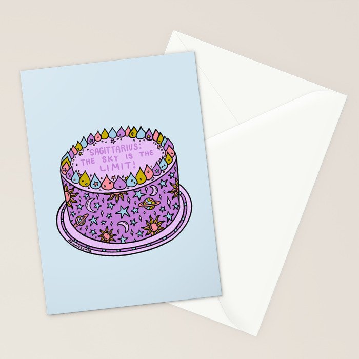 Sagittarius Cake Stationery Card Gallery Image 2