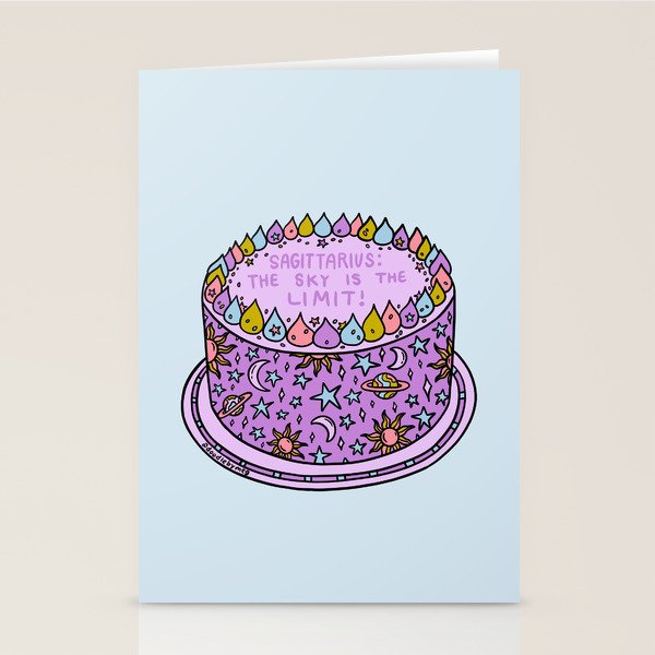 Sagittarius Cake Stationery Card Gallery Image 2