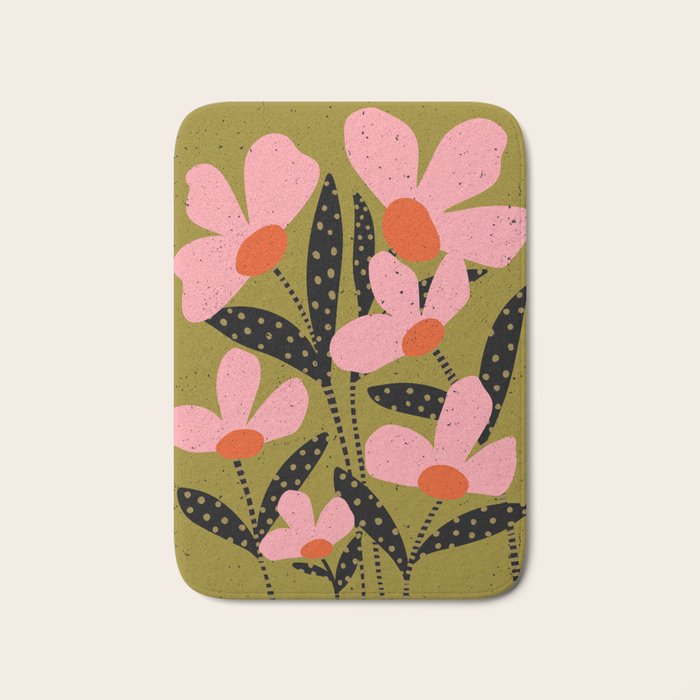 Modern Flower  Bath Mat Gallery Image 1