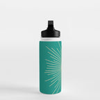 Sun and Moon - Mid Century Modern Minimalism in Mid Mod Teal and Beige Water Bottle Gallery Image 3