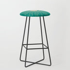 Sun and Moon - Mid Century Modern Minimalism in Mid Mod Teal and Beige Stool Gallery Image 1