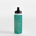 Sun and Moon - Mid Century Modern Minimalism in Mid Mod Teal and Beige Water Bottle Gallery Image 2