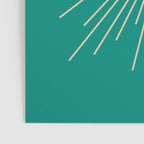 Sun and Moon - Mid Century Modern Minimalism in Mid Mod Teal and Beige Poster Gallery Image 3