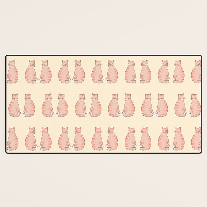 Orange cat Desk Mat Gallery Image 3
