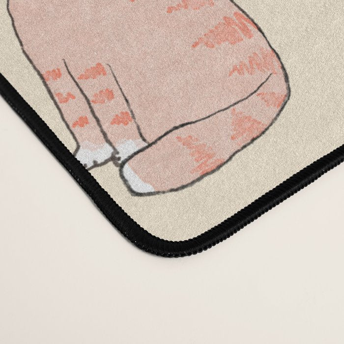 Orange cat Desk Mat Gallery Image 4