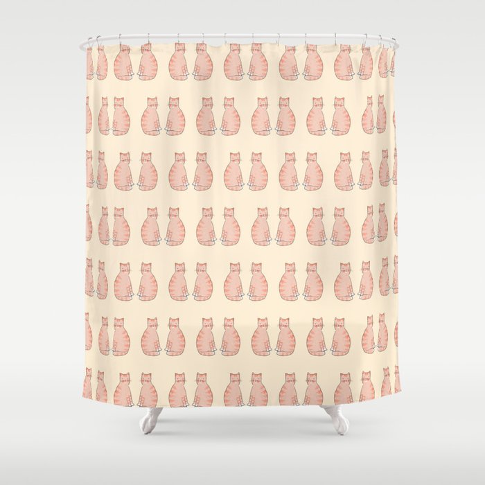 Orange cat Shower Curtain Gallery Image 1