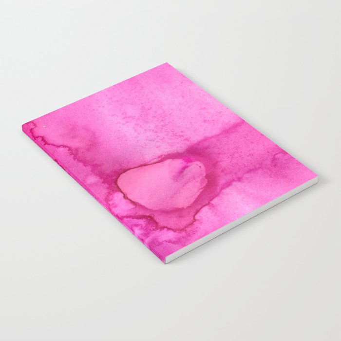 Girly neon pink magenta abstract watercolor paint Notebook Gallery Image 2