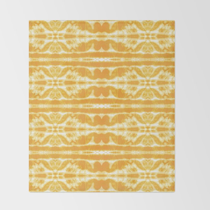 Yellow Tie Dye Twos Throw Blanket Gallery Image 2