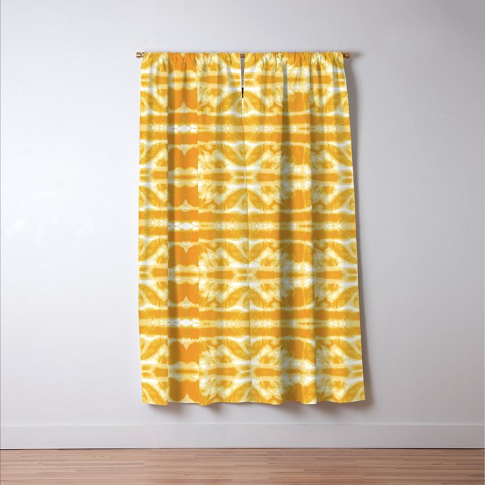 Yellow Tie Dye Twos Window Curtain Gallery Image 3