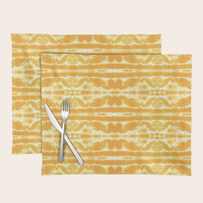 Yellow Tie Dye Twos Placemat Gallery Image 1