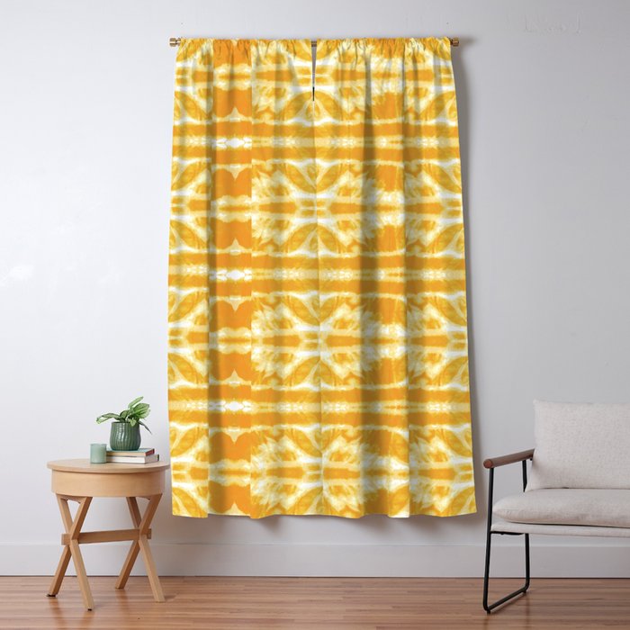 Yellow Tie Dye Twos Window Curtain Gallery Image 5