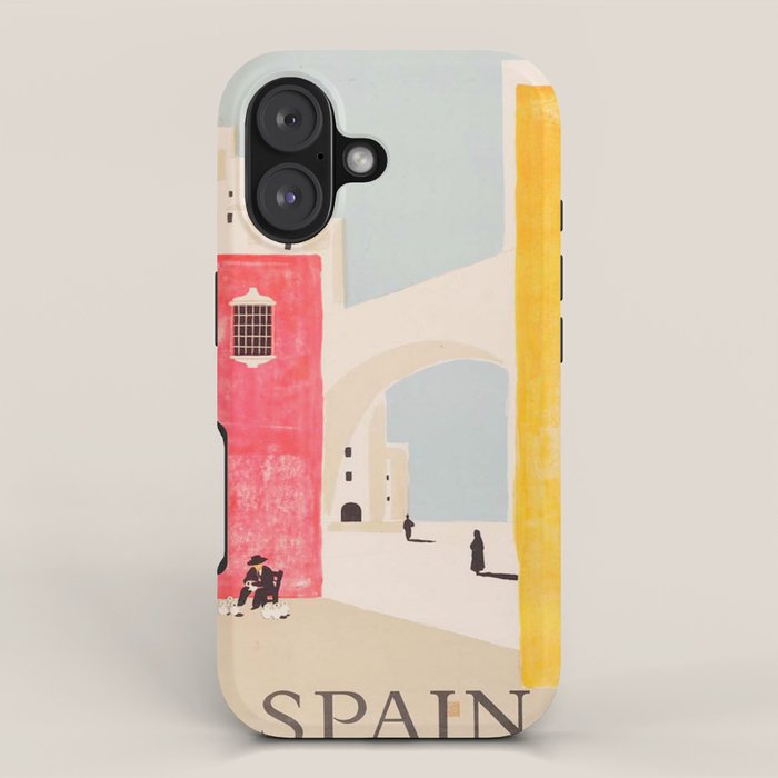 Spain Vintage Travel Poster Mid Century Minimalist Art iPhone Case Gallery Image 1