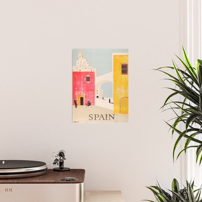 Spain Vintage Travel Poster Mid Century Minimalist Art Poster Gallery Image 2