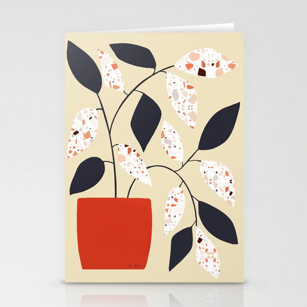 Plants and terrazzo Stationery Card Gallery Image 1