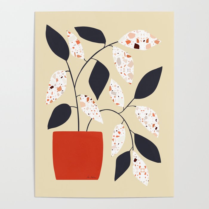 Plants and terrazzo Poster Gallery Image 1