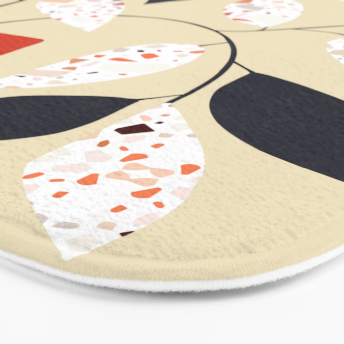 Plants and terrazzo Bath Mat Gallery Image 3