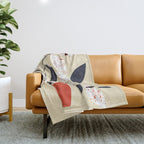 Plants and terrazzo Throw Blanket Gallery Image 1
