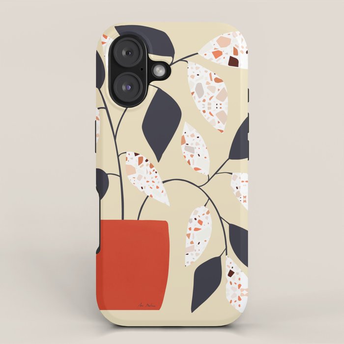 Plants and terrazzo iPhone Case Gallery Image 1