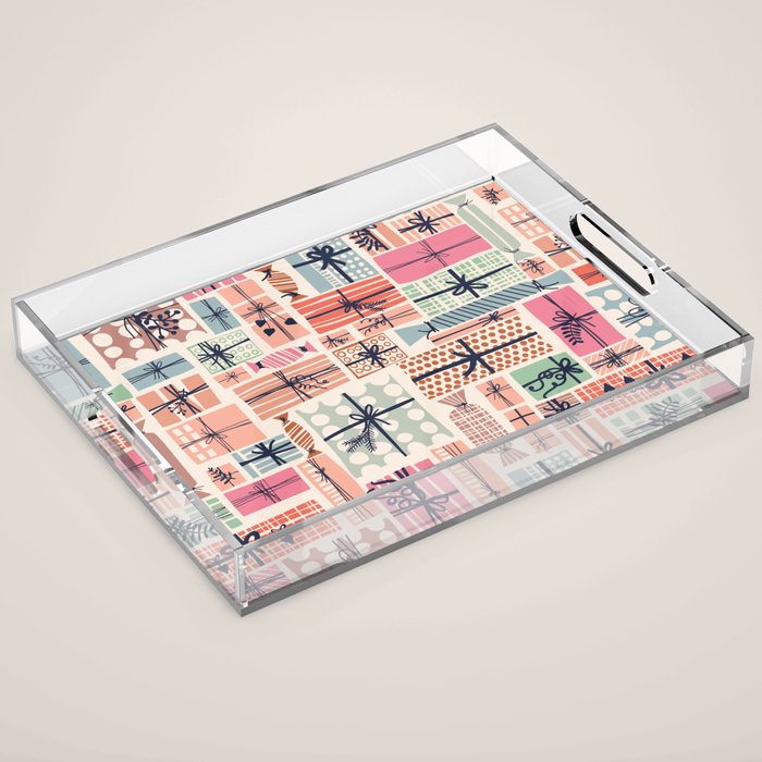 Favorite gift wrapped chalky Acrylic Tray Gallery Image 1
