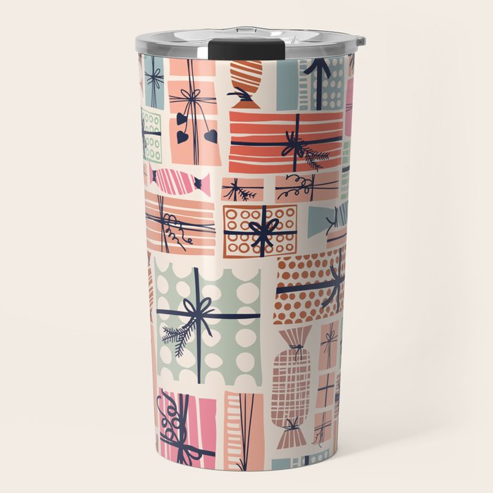Favorite gift wrapped chalky Travel Mug Gallery Image 1