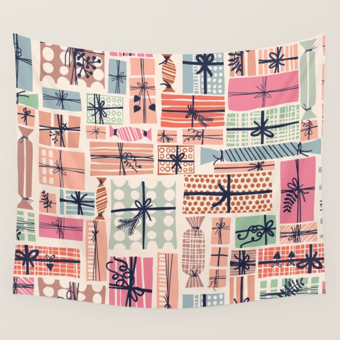 Favorite gift wrapped chalky Wall Tapestry Gallery Image 4